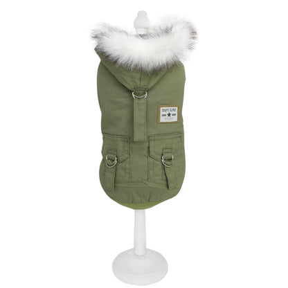 Winter Dog Clothes for Small Dogs Warm Dog Coat Jacket French Bulldog Clothes Hooded Coat Pet Puppy Cloting Fleece Padded Outfit