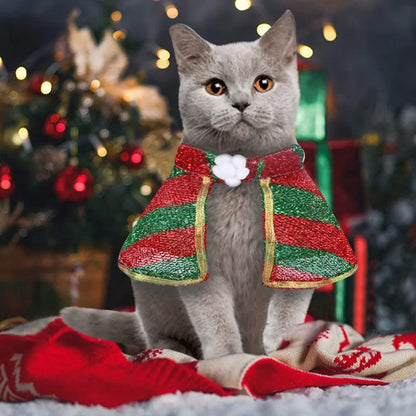 Costume Chic de Noël pour Chien et Chat - Déguisement Festif Adorable et Confortable