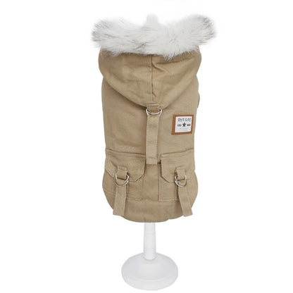 Winter Dog Clothes for Small Dogs Warm Dog Coat Jacket French Bulldog Clothes Hooded Coat Pet Puppy Cloting Fleece Padded Outfit