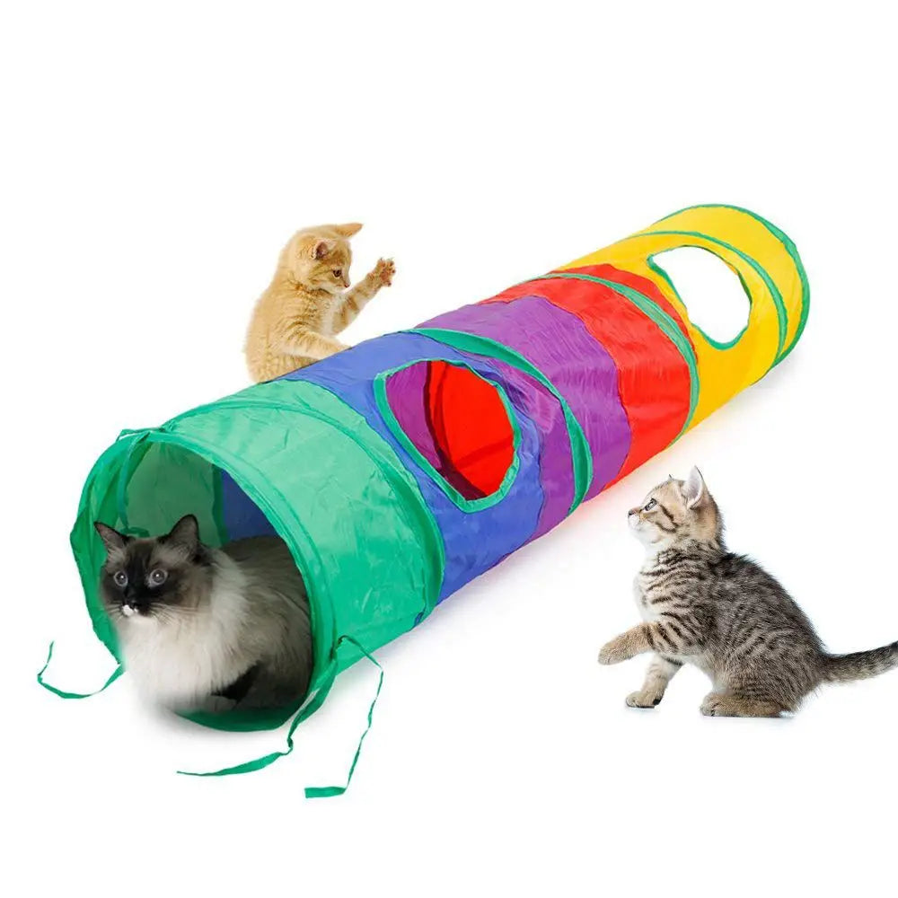 Tunnel de Jeu Pliable pour Chat - Tube Jouet Interactif pour Chats, Furets et Petits Animaux