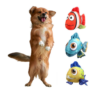 Peluche Poisson NÉMO - Jouet Éducatif Ultra-Résistant en Tissu Oxford pour Chiens et Chats