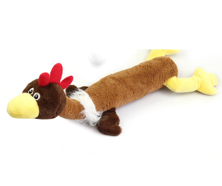 Peluche Adorable Dinde Brune - Pour chiens - 62cm