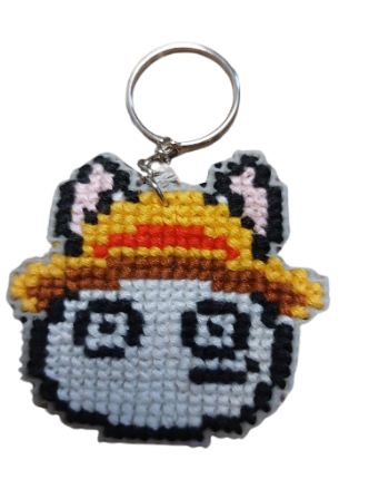 Porte-Clés en points de croix - Panda