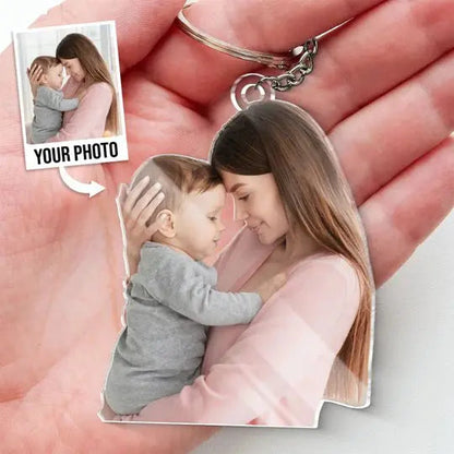 Personalized Acrylic Photo Keychain - Unique Gift for Dog and Cat Lovers