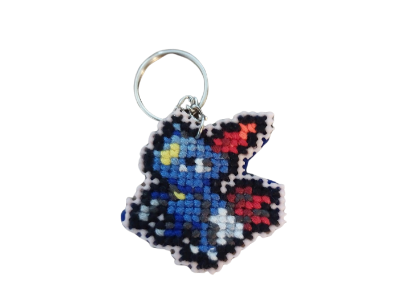 Porte-clés en points de croix Pokémon Méga Lucario