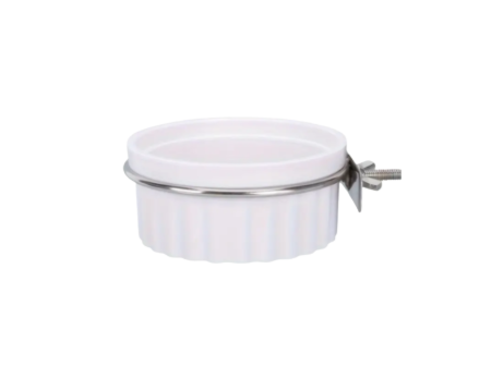 Bol de nourriture/ mangeoire couleur Blanc pour Perruches et Perroquets