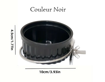 Bol de nourriture/ mangeoire couleur Noir pour Perruches et Perroquets