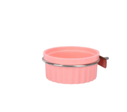 Bol de nourriture/ mangeoire couleur Rose pour Perruches et Perroquets