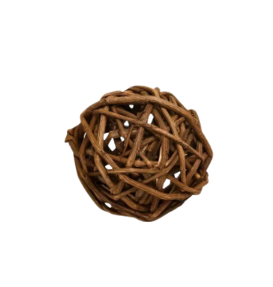 Balle, boule en rotin naturel à mâcher 6cm