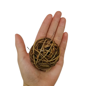 Balle, boule en rotin naturel à mâcher 6cm