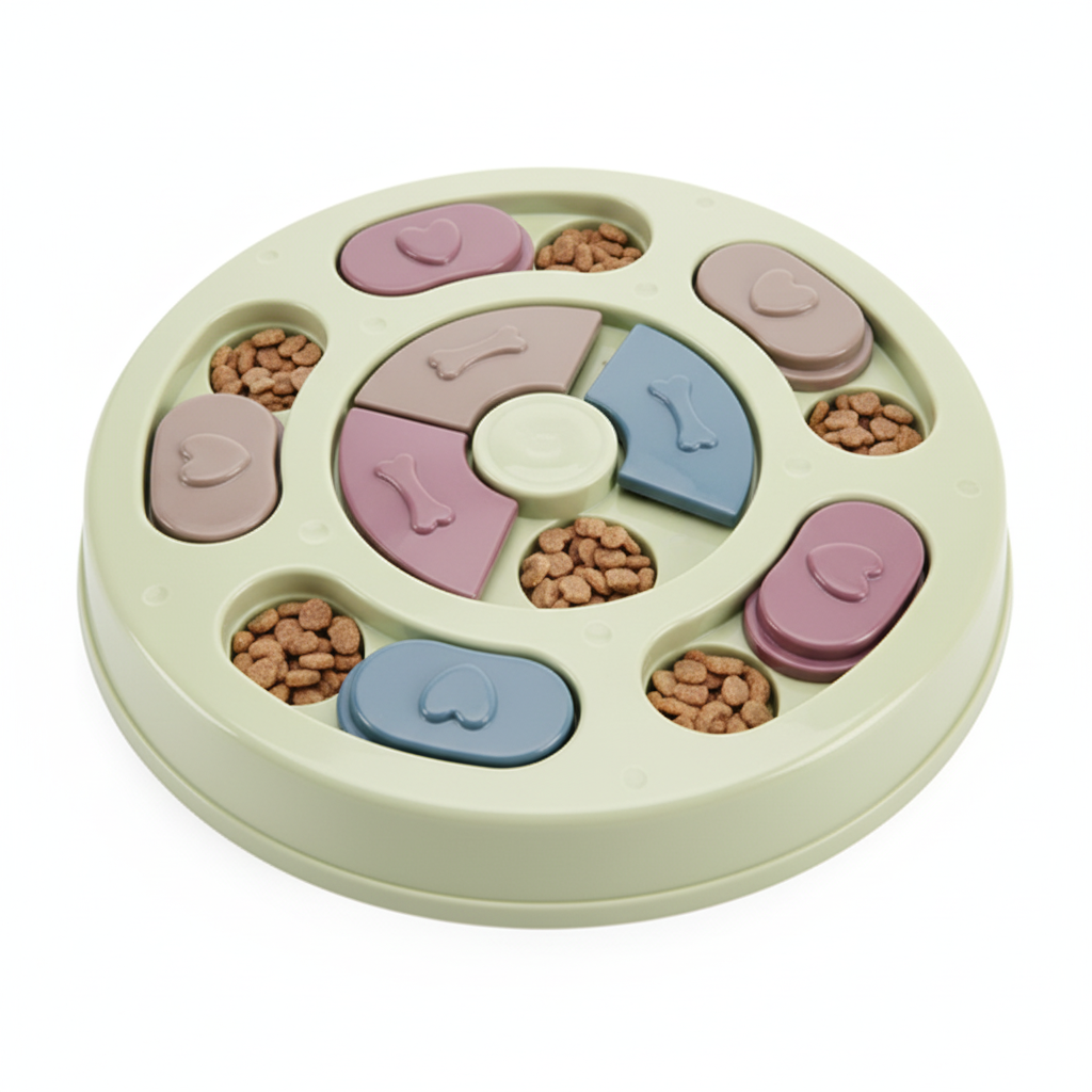 Bol Interactif Anti-Glouton pour Chien - Puzzle Alimentaire Stimulant IQ