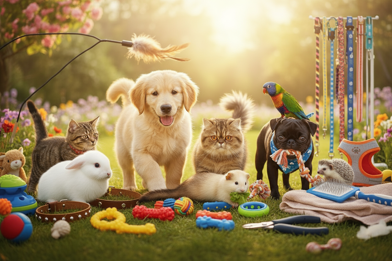 Boutique d'accessoires avec animaux variés - Les Créations R.D.