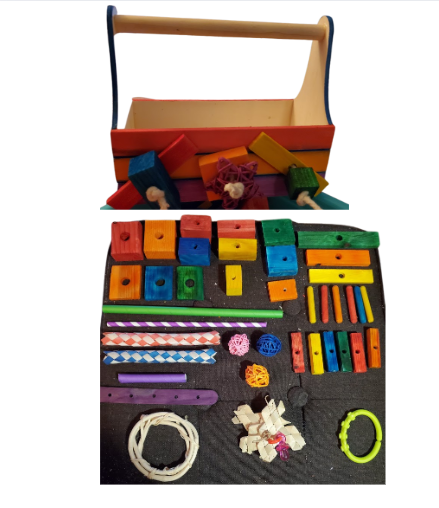 Coffre à outils magique Micky Fun inclus 40 jouets à mâcher