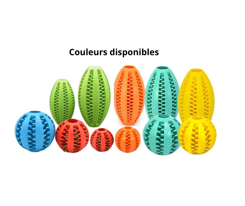Jouet pour Chien Balle Friandise et nettoyage des dents