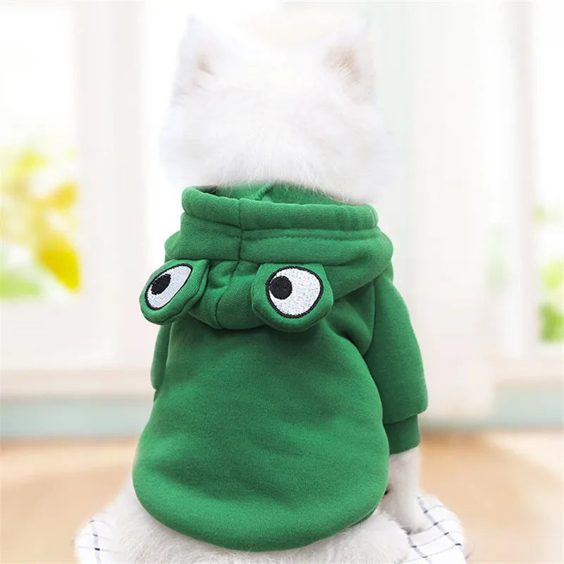 Costume d'halloween tendance Grenouille Amusante en polaire - Pour Chiens et Chats