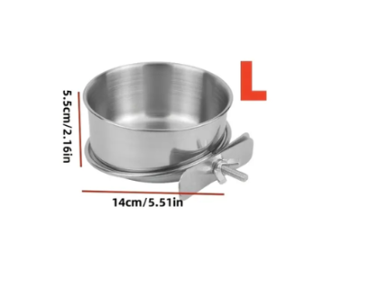 Bol de nourriture/ mangeoire/ Bol d'alimentation durable en acier inoxydable Grand