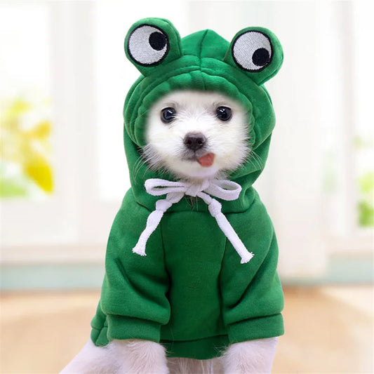 Costume d'halloween tendance Grenouille Amusante en polaire - Pour Chiens et Chats