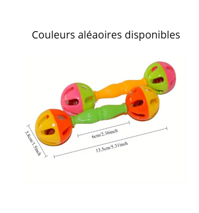 Hochet coloré pour Perroquets et Petits animaux