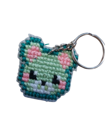 Porte-Clés en points de croix - Nounours