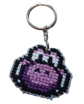 Porte-clés en points de croix - Yoshi