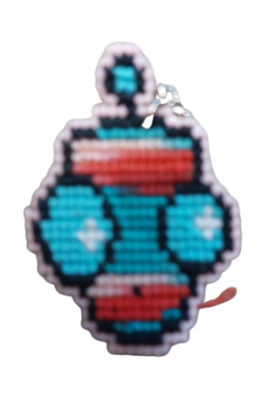 Porte-Clés en points de croix - Robot