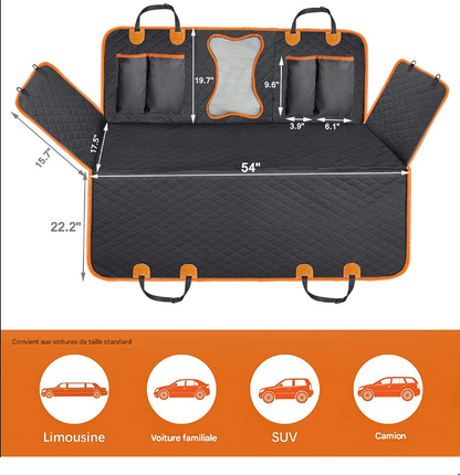 Housse, Hamac Tendance et chic pour siège arrière de voiture Tissus OXFORD