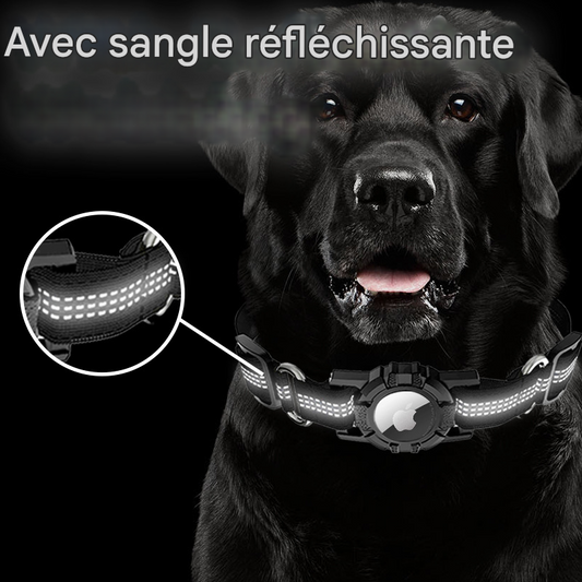 Collier anti-perte réfléchissant en nylon pour Apple Locator Airtag (tag non inclus)