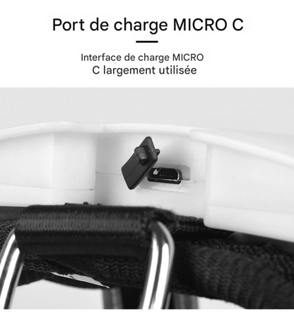 Harnais  anti-traction avec lumière DEL et 7 modes lumineux - Pour chien