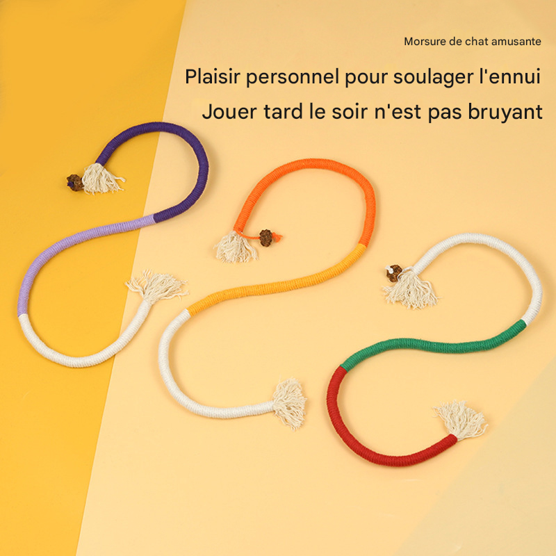Jouet Corde à Mordiller pour Chat - Soulage le Stress et Nettoie les Dents