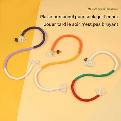 Jouet Corde à Mordiller pour Chat - Soulage le Stress et Nettoie les Dents