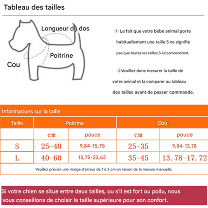 Harnais Sac à Dos pour Chien - Respirant et Ajustable avec Pochette à Collations
